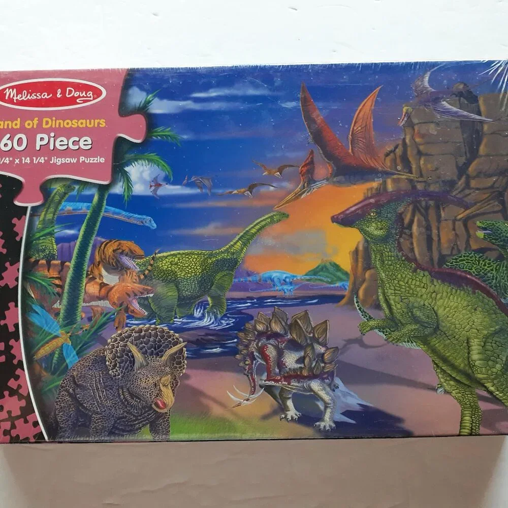 Melissa & Doug Jigsaw Puzzle Land of Dinosaurs 60 Pieces New